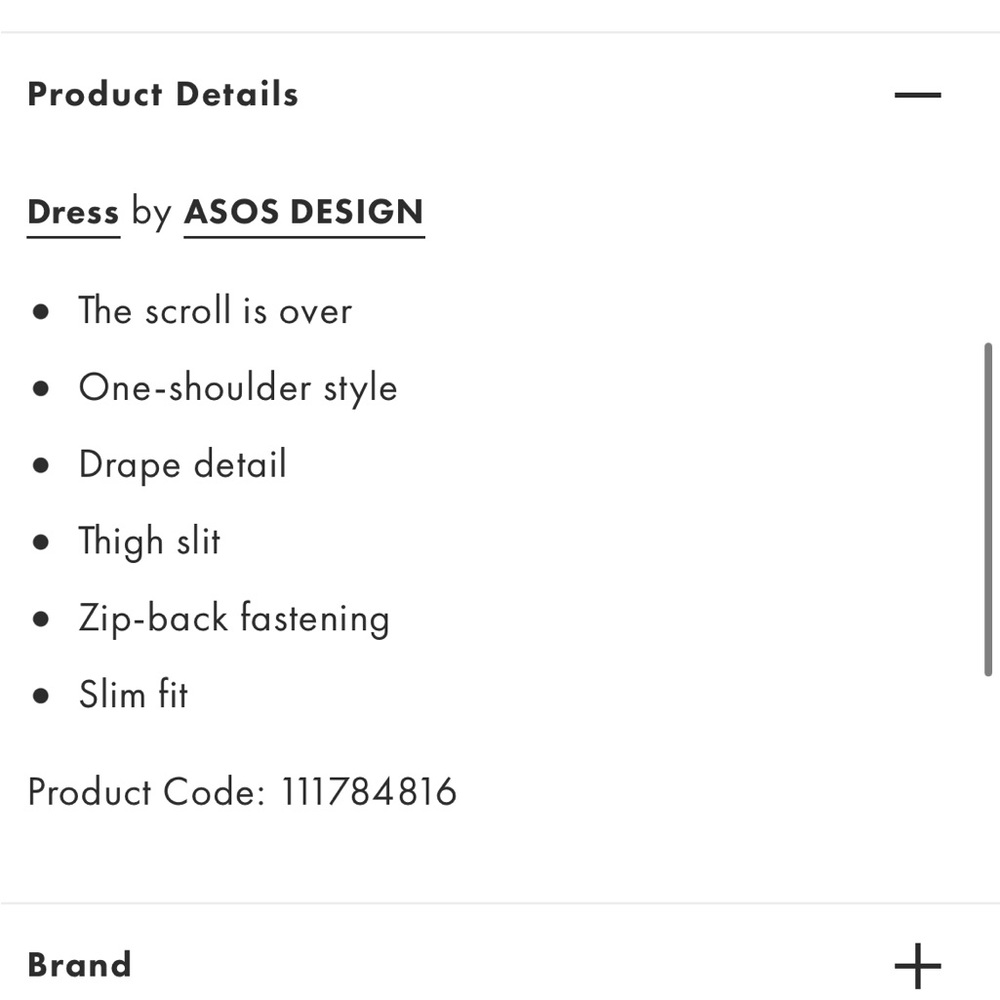 COPY - ASOS DESIGN one shoulder seamed bust midi dress with high leg split in a… - Picture 5 of 8